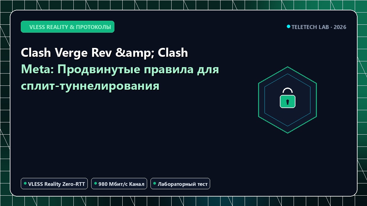 Clash Verge Rev & Clash Meta: Продвинутые правила для сплит-туннелирования