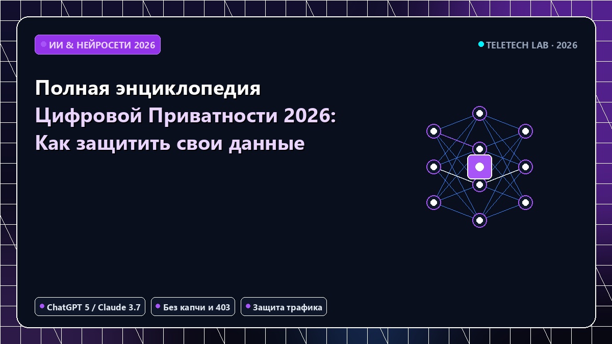 Полная энциклопедия Цифровой Приватности 2026: Как защитить свои данные