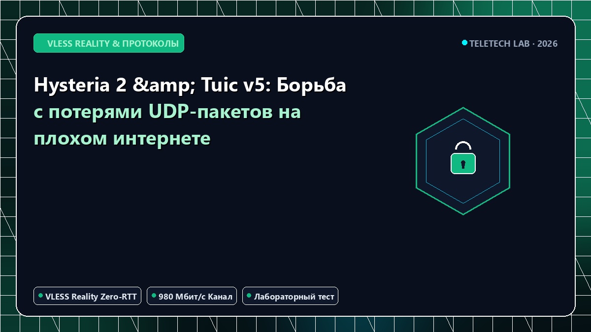 Hysteria 2 & Tuic v5: Борьба с потерями UDP-пакетов на плохом интернете