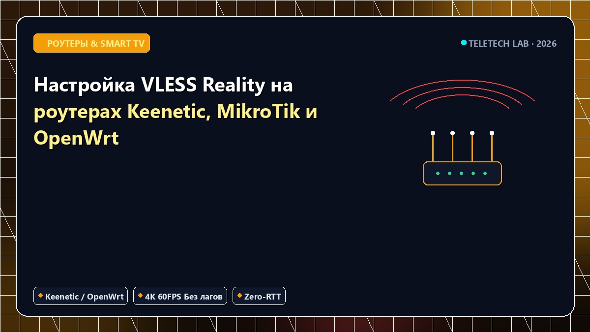 Настройка VLESS Reality на роутерах Keenetic, MikroTik и OpenWrt