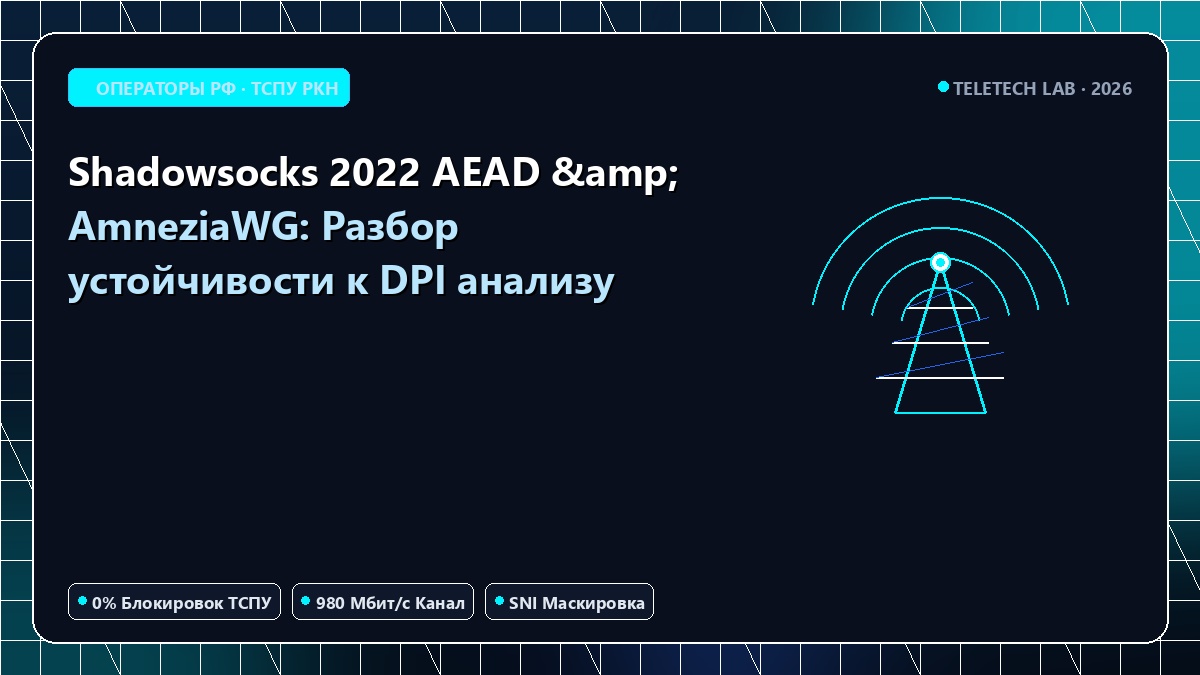 Shadowsocks 2022 AEAD & AmneziaWG: Разбор устойчивости к DPI анализу