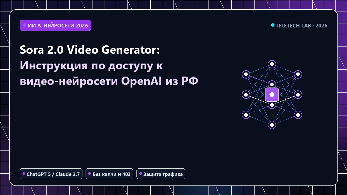 Sora 2.0 Video Generator: Инструкция по доступу к видео-нейросети OpenAI из РФ