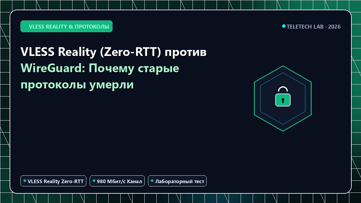 VLESS Reality (Zero-RTT) против WireGuard: Почему старые протоколы умерли