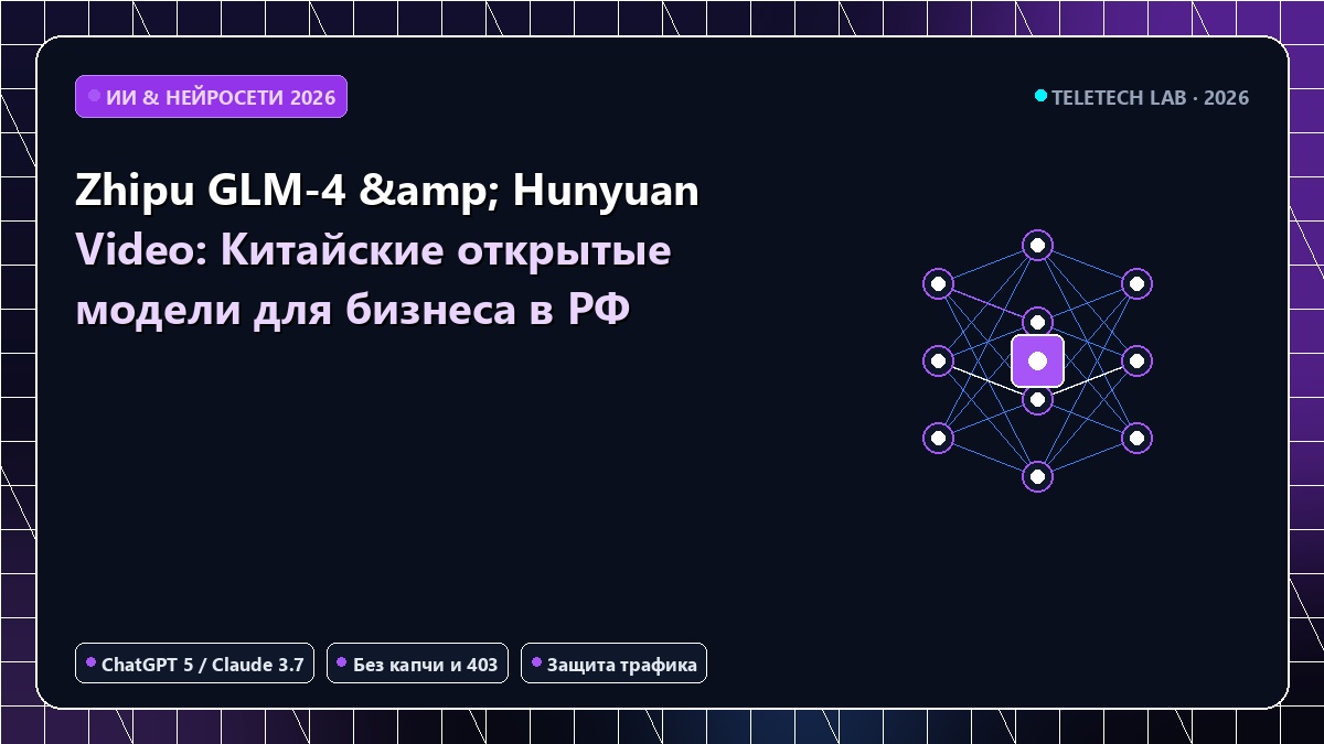 Zhipu GLM-4 & Hunyuan Video: Китайские открытые модели для бизнеса в РФ